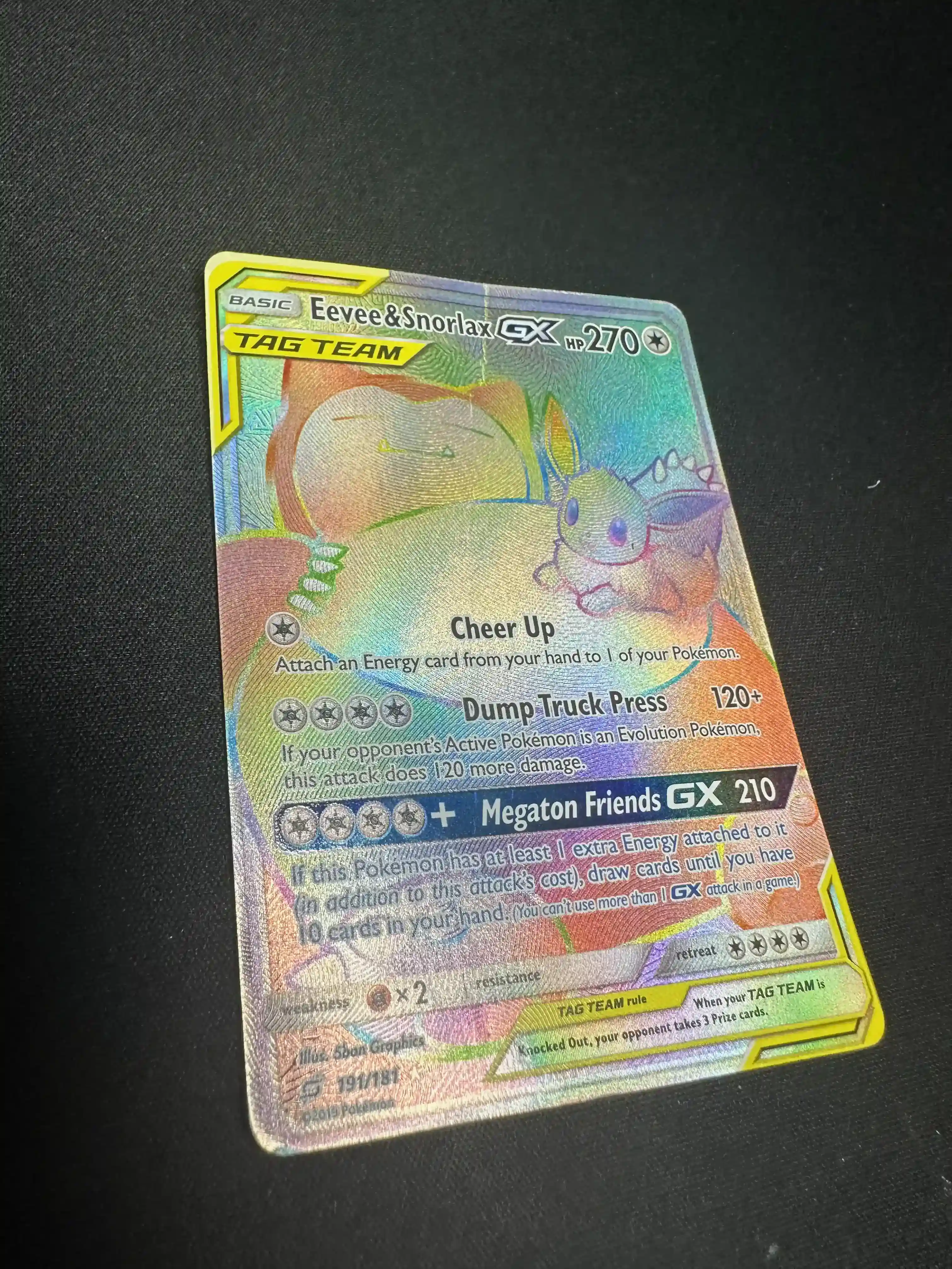 Snorlax card before restoration